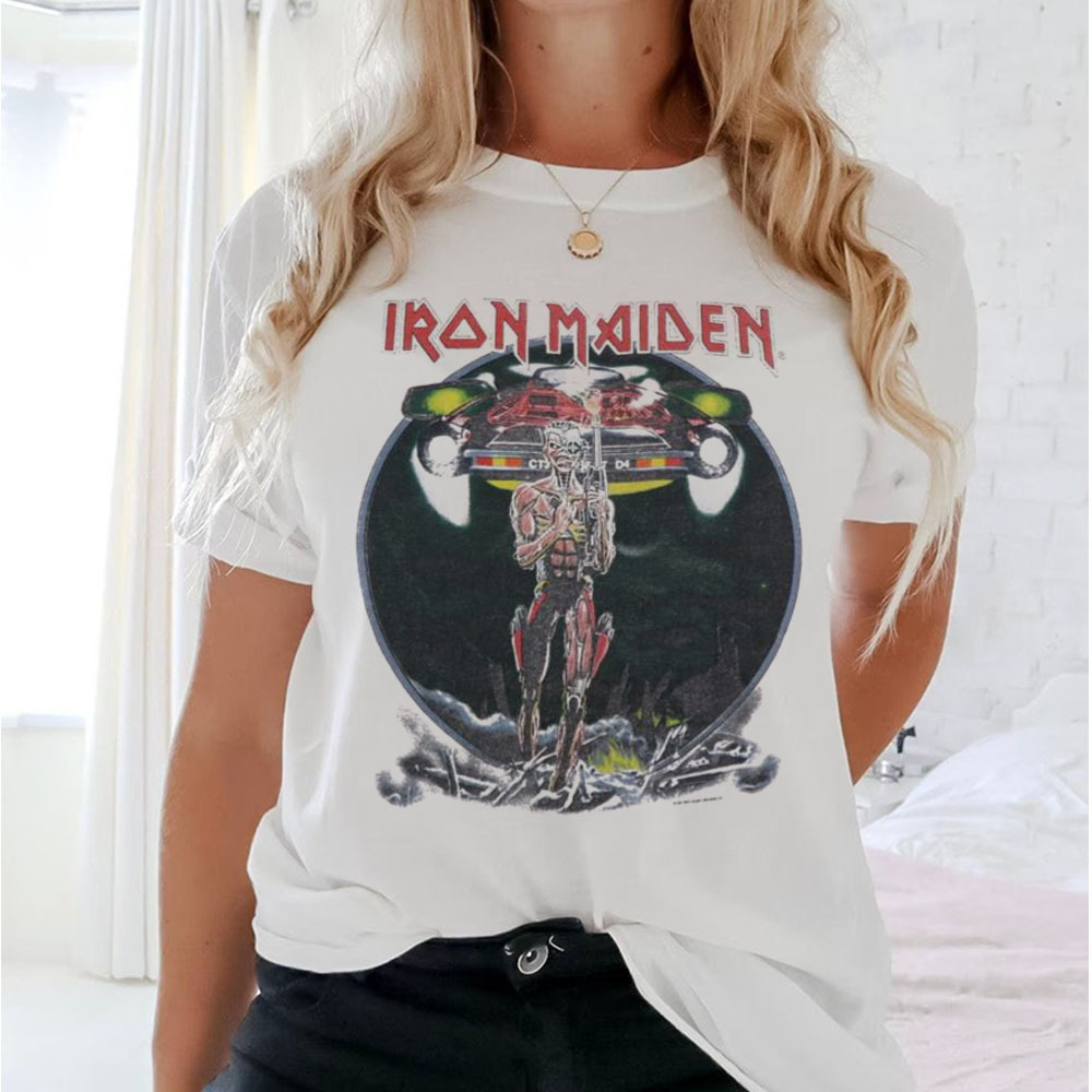 Vintage 1987 Iron Maiden Somewhere On Tour Shirt Heavy Metal Fans Tshirt